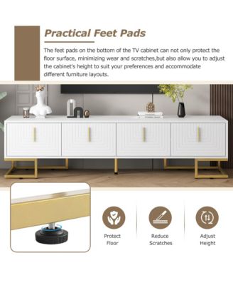 Streamdale  furniture 1PC  Pads for Stability and Floor Protection  - Adjustable TV Cabinet