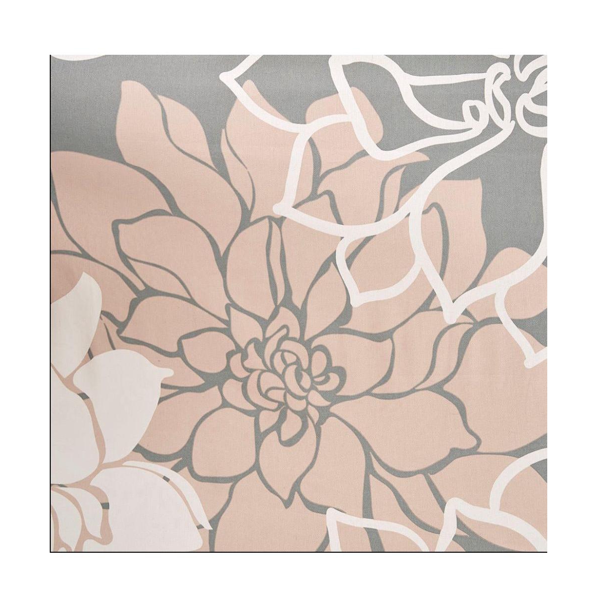 Home Outfitters Blush 100% Cotton Floral Printed Shower Curtain 72