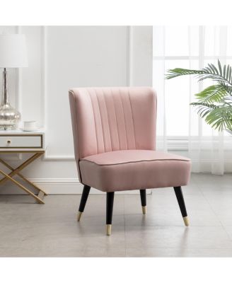 Contemporary Velvet Upholstered Accent Chair