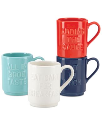 Kate Spade - All in Good Taste 4-Pc. Stoneware Mug Set