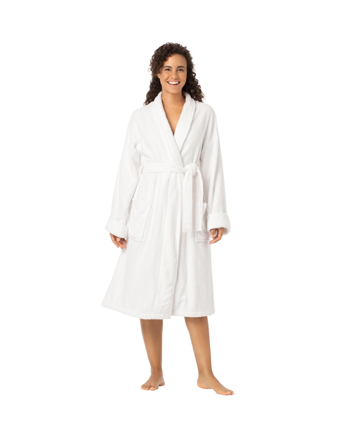 Dreams & Co. Plus Size Short Terry Robe