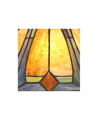 Gerald Traditional Accent Table Lamp 23" High Deep Metallic Metal Stained Art Glass Shade for Bedroom Living Room Nightstand Home