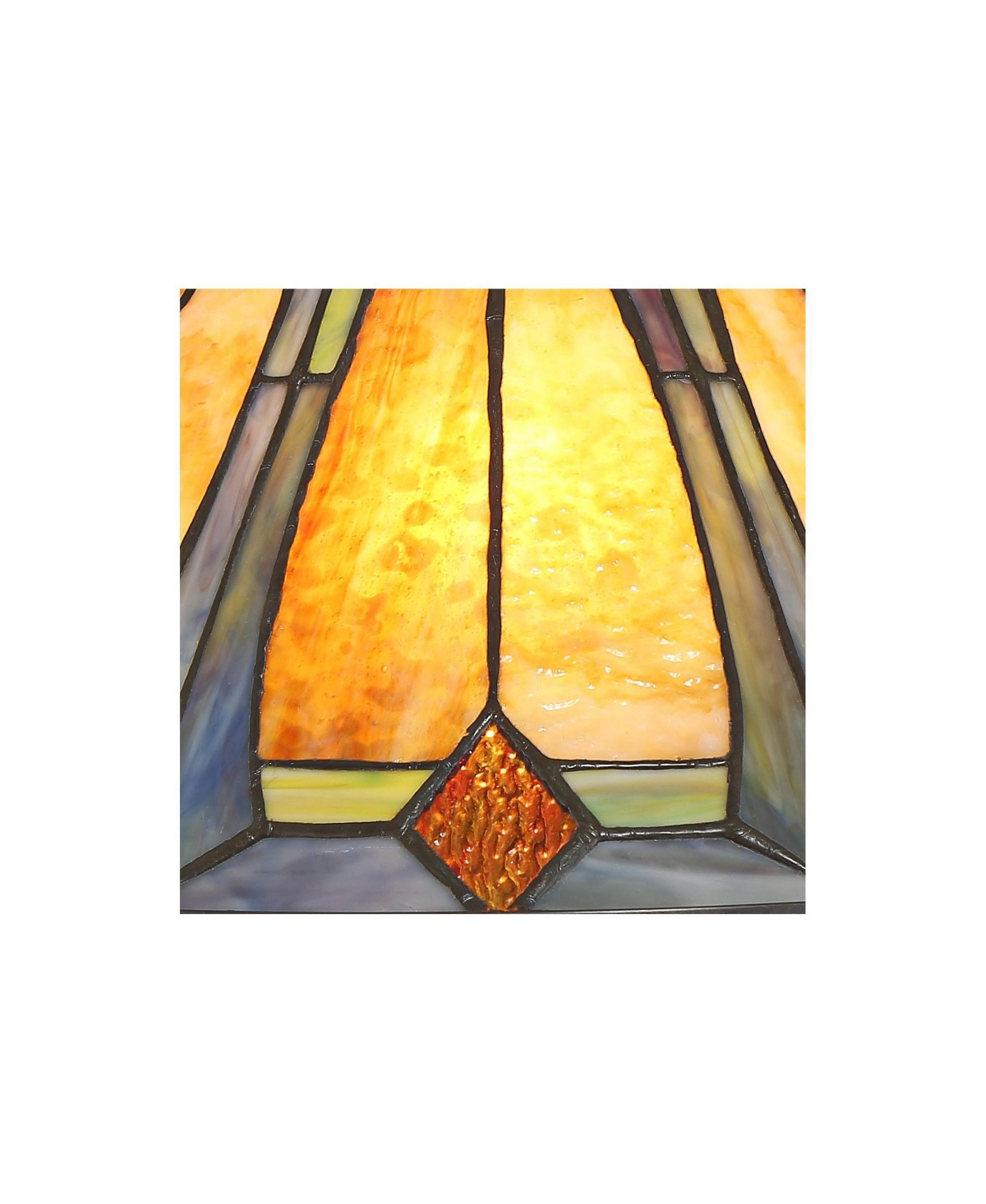 Gerald Traditional Mission Tiffany Style Accent Table Lamp 23" High Deep Metallic Antique Art Glass Shade Decor for Living Room Bedroom House Bed