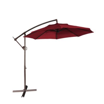 10 Ft Outdoor Cantilever UV Protective Patio Offset Umbrella for Balcony