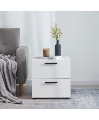 2-Drawer Wood Bedroom Nightstand with Drawers