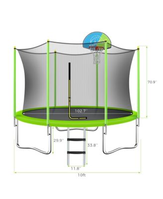 Streamdale 10ft Outdoor Trampoline with Safety Enclosure