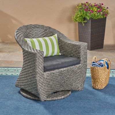 Streamdale Modern Wicker Swivel Chair Stylish, Comfortable, Water-Resistant