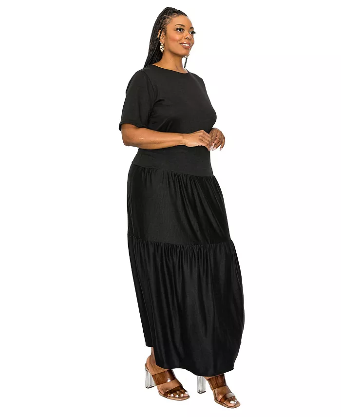 Women's Plus Size Jourdan Tiered Maxi Dress - thumbnail 2