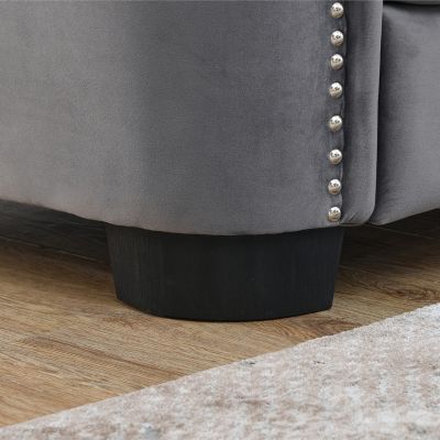 Streamdale Chesterfield Sofa with Velvet, Nail Trim