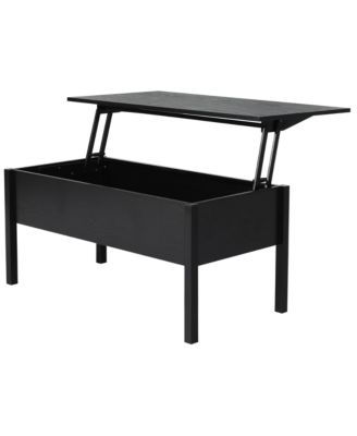 39" Modern Lift Top Table Desk With Hidden Storage Compartment