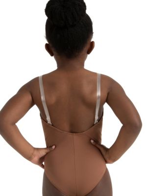 Juniors' Camisole Leotard w/ Clear Transition Straps - Girls