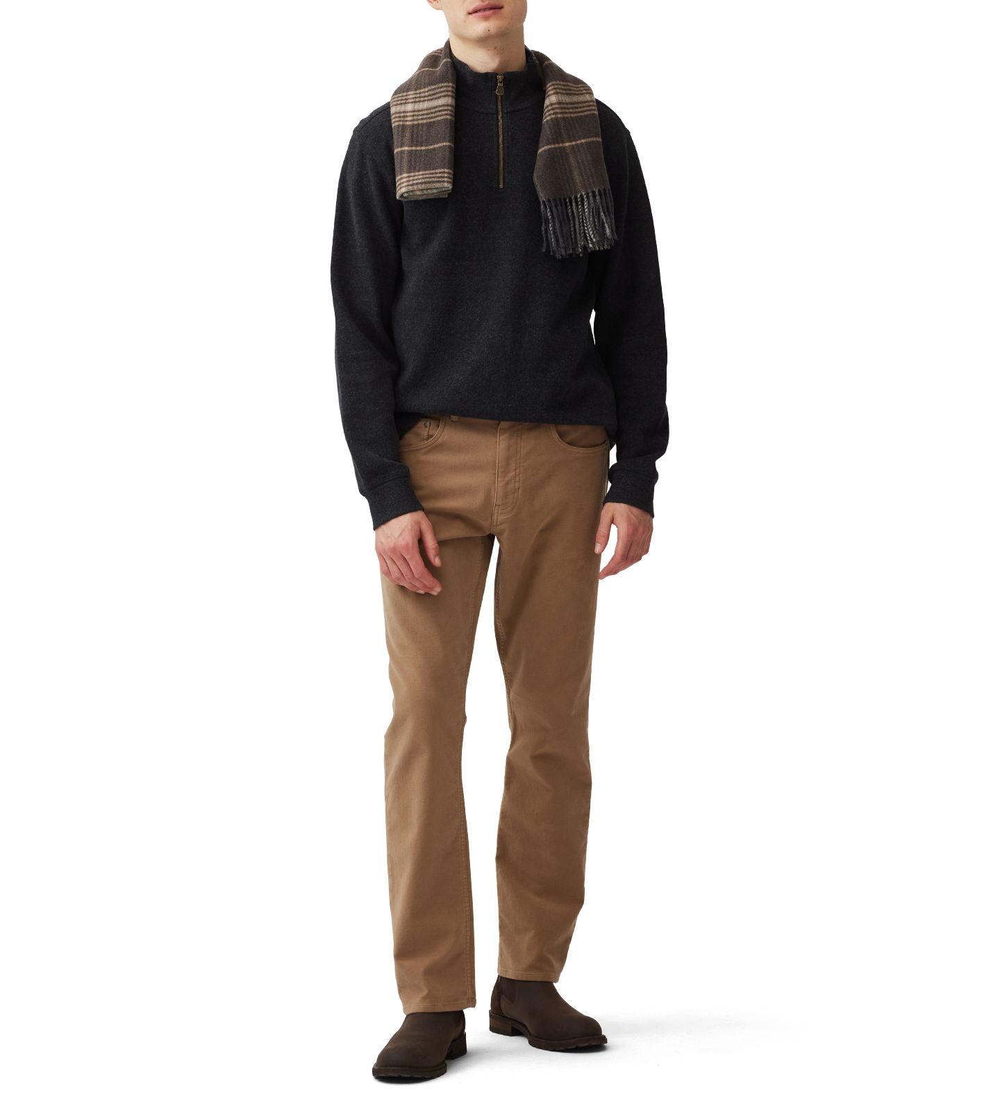 Мужской свитшот Rodd & Gunn Alton Ave Cotton, цвет: Асфальтовый чёрный — фото 2