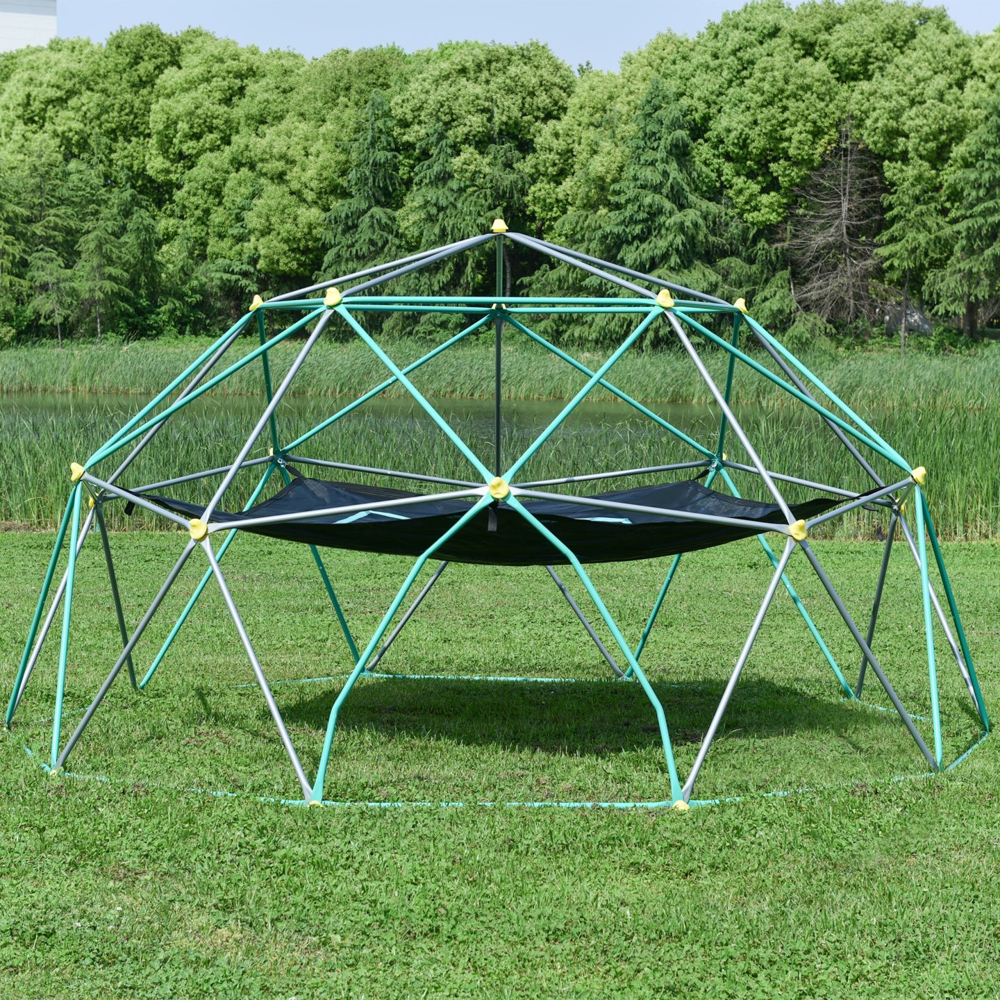 Детская игрушка Streamdale Furniture 12ft Geometric Climbing Dome Tower, Metal, 1000 lbs. Capacity, Ages 3+, цвет: Серый — фото 11