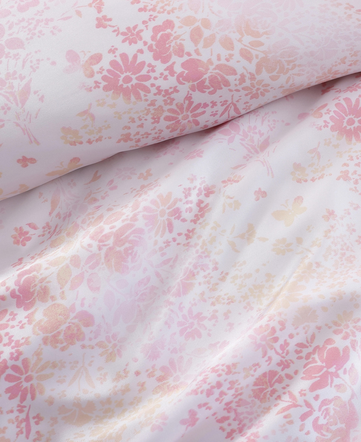Betsey Johnson Butterfly Garden Satin 3 Piece Duvet Cover Set