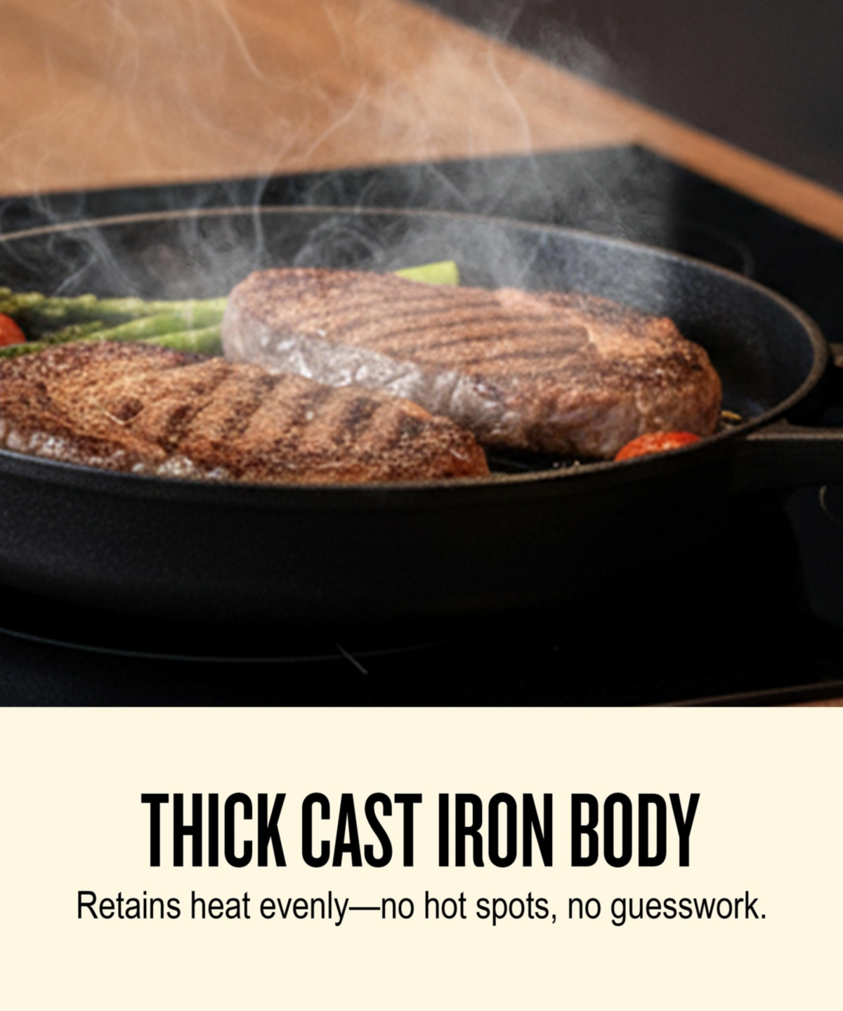 Alva Nori 11" Pre-Seasoned Cast Iron Grill Pan