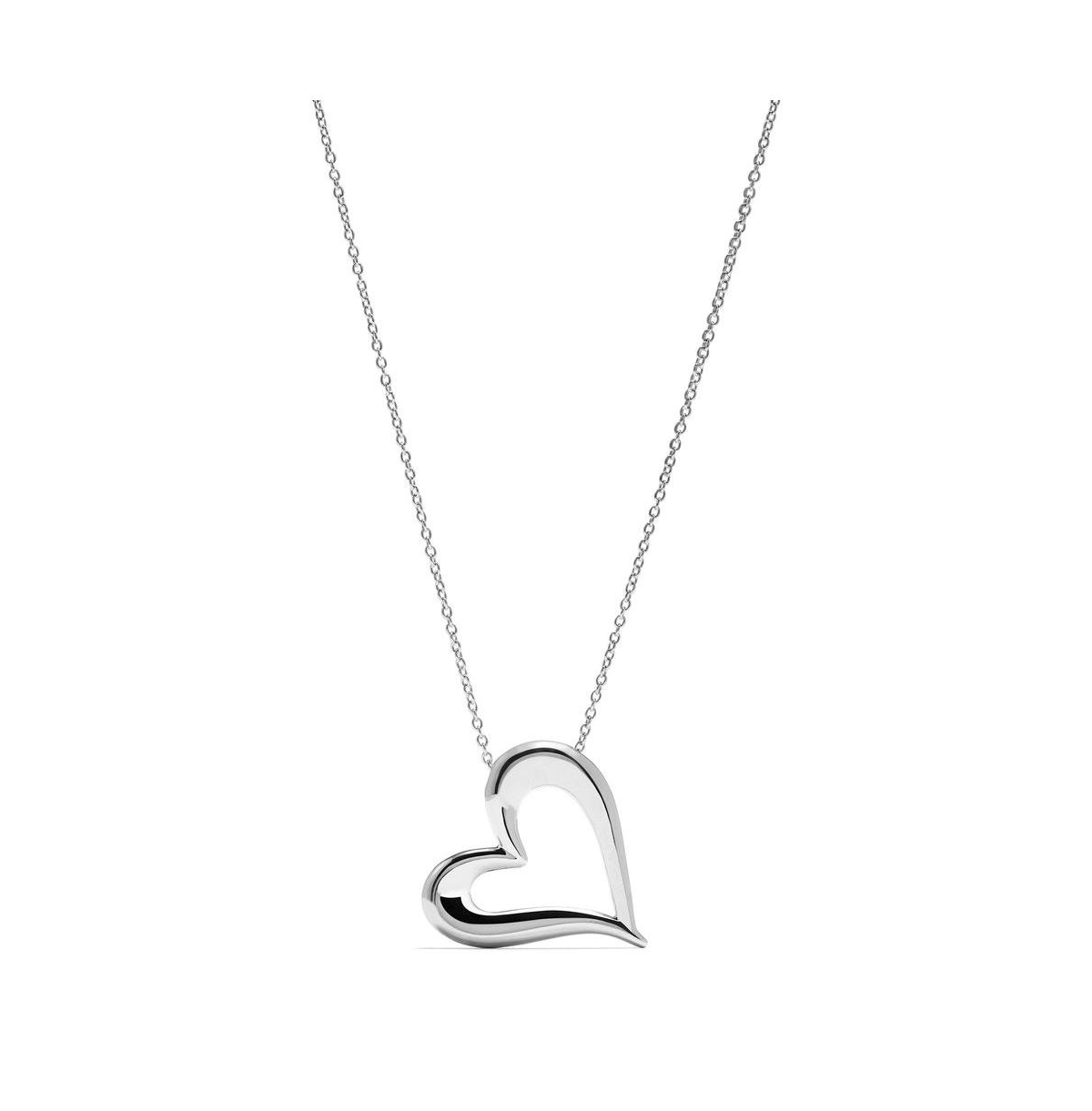 Eros Open Heart Necklace - Silver