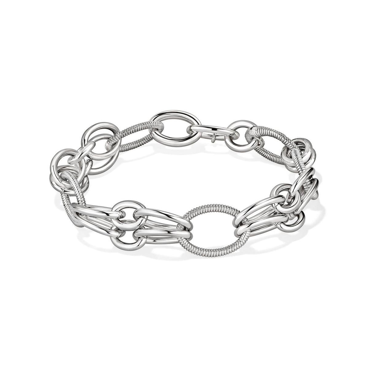 Eternity Signature Double Link Bracelet - Silver