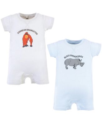 Baby Boys Unisex 2 Pack of Natural Rompers