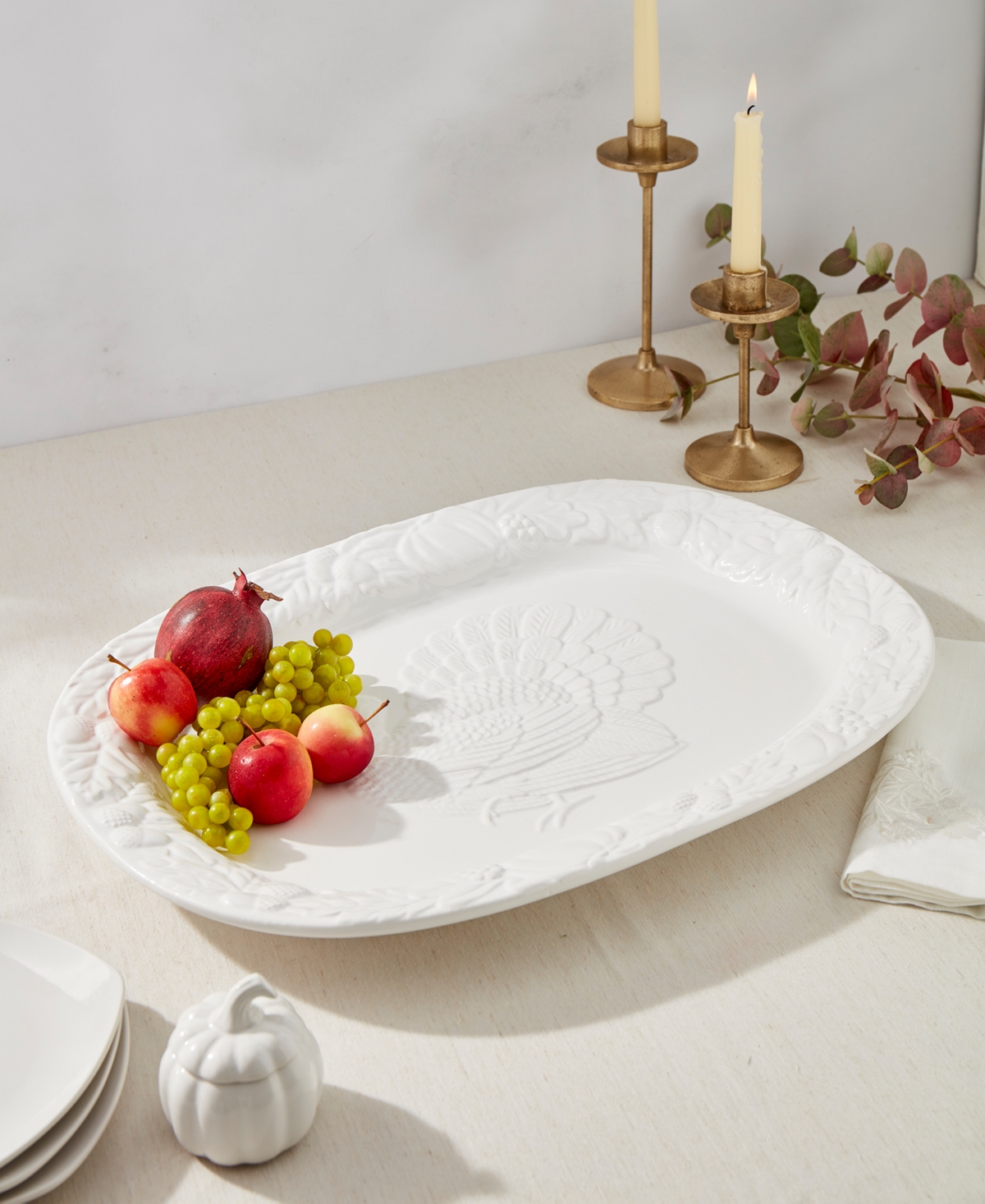 Tabletops Gallery Ceramic Turkey Platter