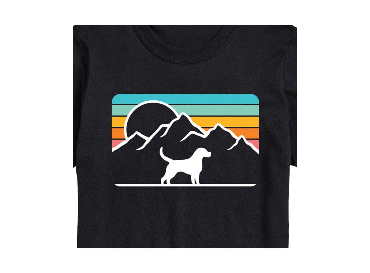 Airwaves Hybrid Apparel Mountain Dog Men's Short Sleeve Tee In Black