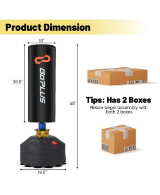 Freestanding Punching Bag with Stand Suction Cup Base 5-layer Construction Adults