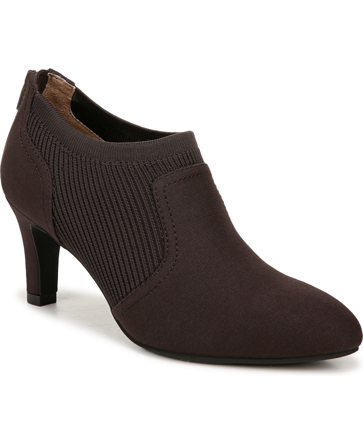 Lifestride Gia Bootie In Dark Chocolate Microsuede