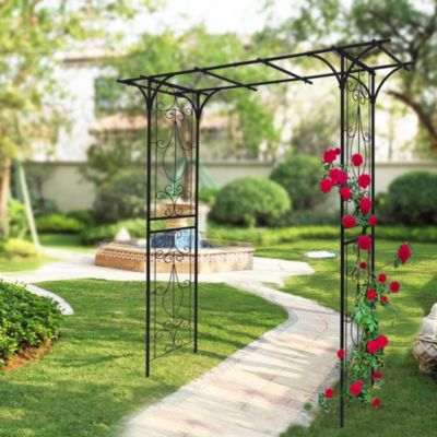 Rust-Resistant Metal Garden Arbor for Climbing Plants