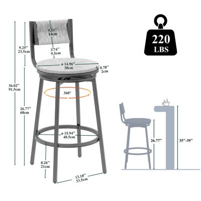 Farmhouse Bar Stool Ergonomic, Comfy