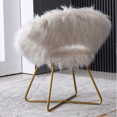 Streamdale Faux Fur Upholstered Accent Chair
