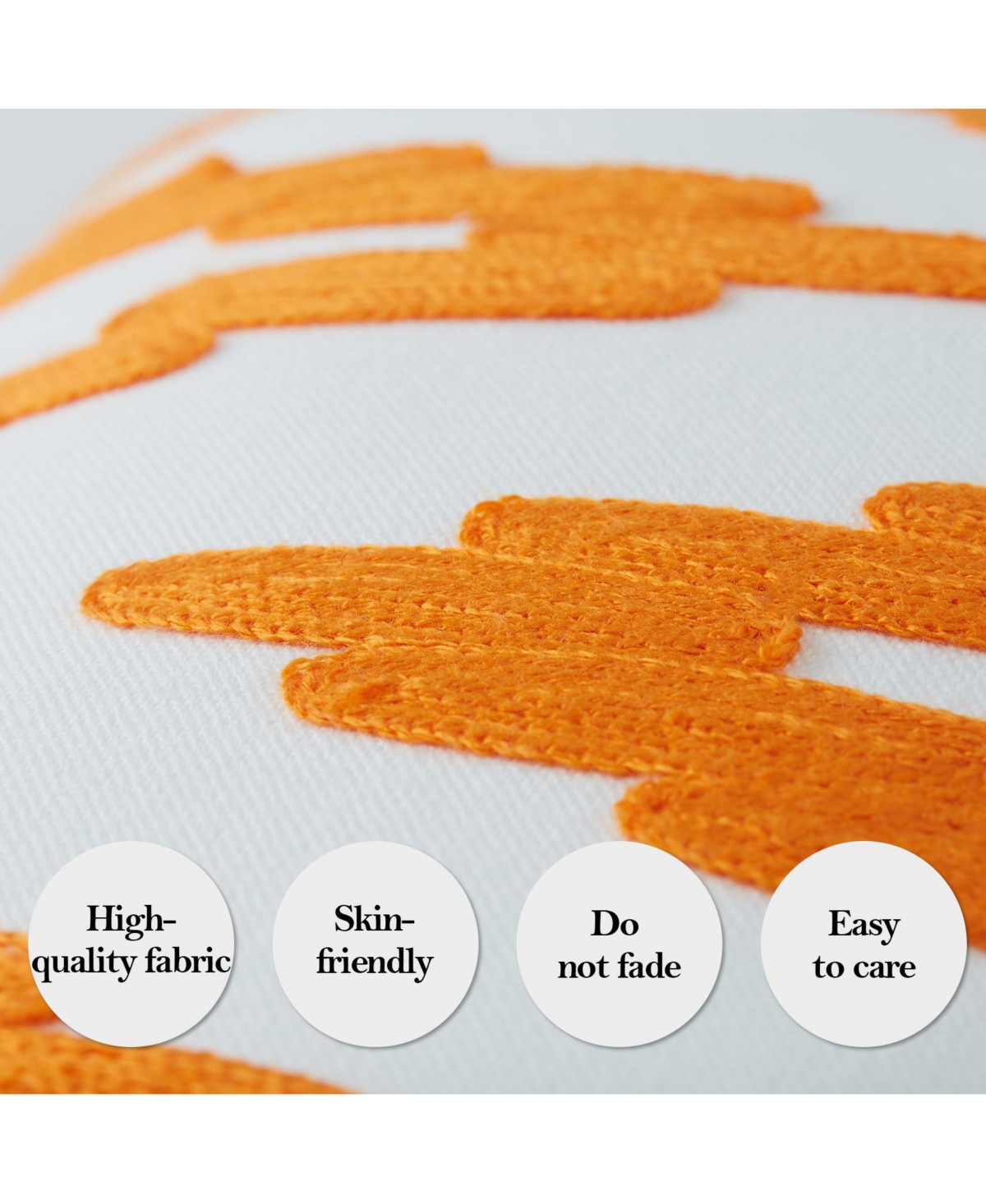 Caromio 2Pcs Chevron Embroidered Decorative Throw Pillow Covers 16