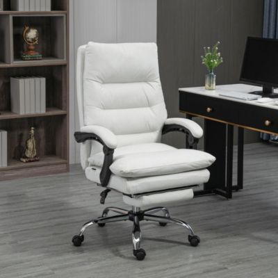 Microfibre Massage Office Chair with Heat, Reclining, Light