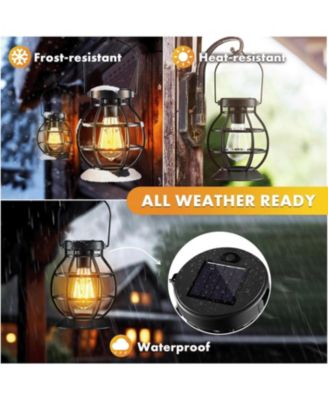 2 Pack Solar LED Lantern Outdoor Waterproof Garden Decorations