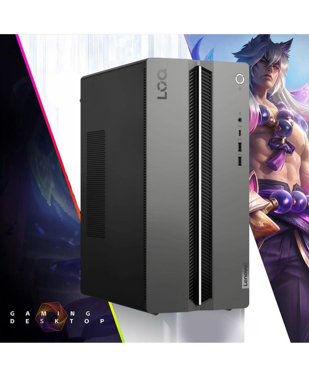 Lenovo Loq Gaming Tower Desktop Intel Core i5 14400F 16GB Ram Nvidia GeForce Rtx 4060 512GB Ssd Storage Windows 11 Home -- Black