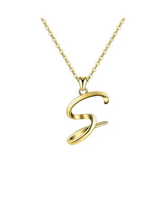 Stylish 14K Gold Plated Chic Twisted Statement Initial Necklace
