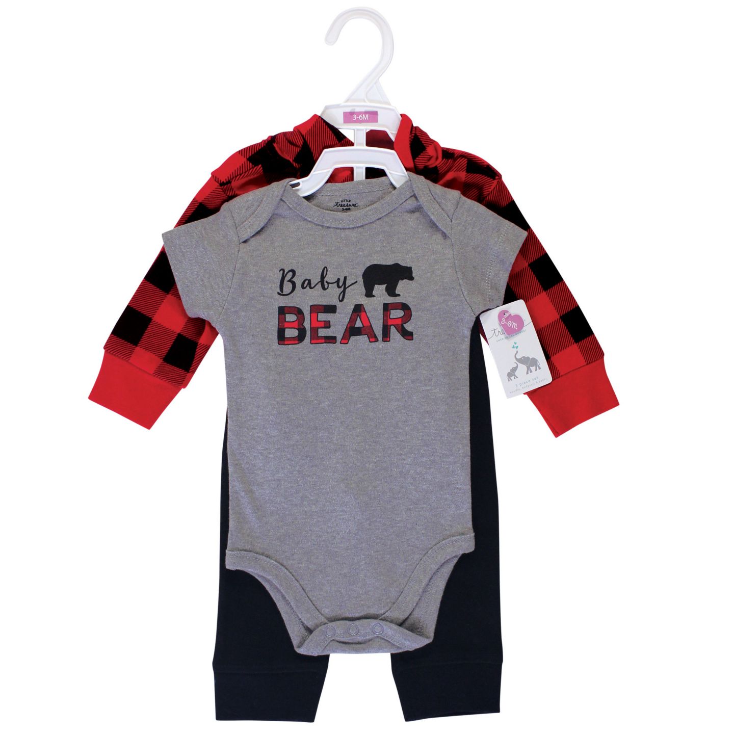 Комплект Little Treasure Treasure ' Convertible Top & Pant Set Hoodie, Bodysuit or Tee Included для мальчиков, цвет: Baby Bear — фото 2