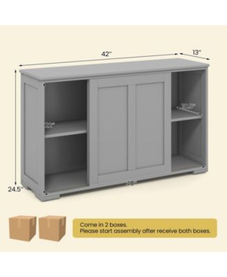 Sideboard Buffet Cupboard Storage Cabinet with Sliding Door
