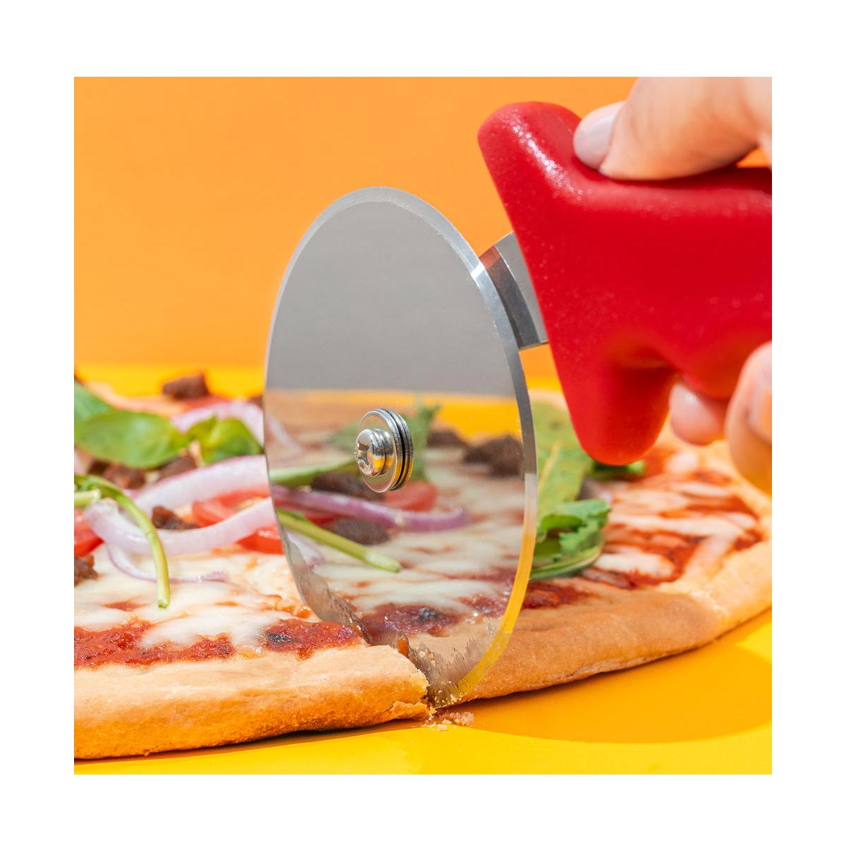 The Kitchen Chef Tkc Kitchen Premium Pizza Cutter - Durable Stainless Steel Pizza Cutter Wheel - Easy-to-Clean, Easy-to-Use Pizza Slicer - Super Sharp