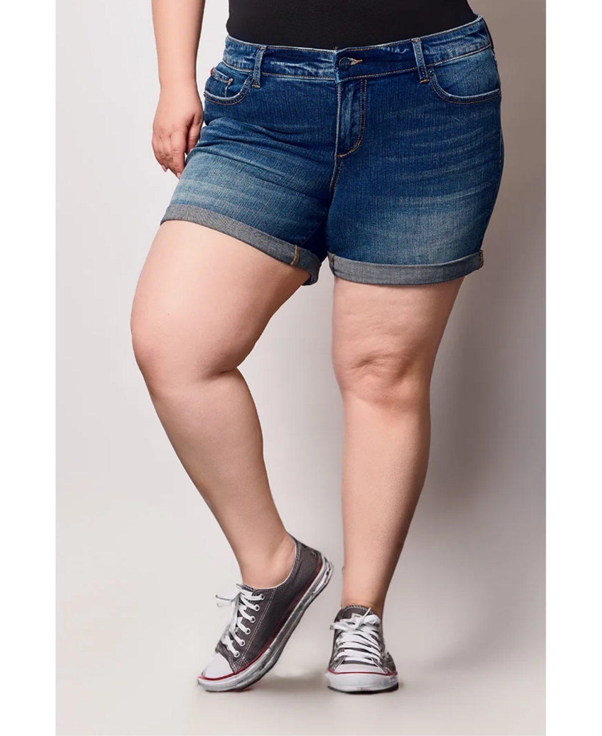 Plus Size Denim Shorts - Ruby