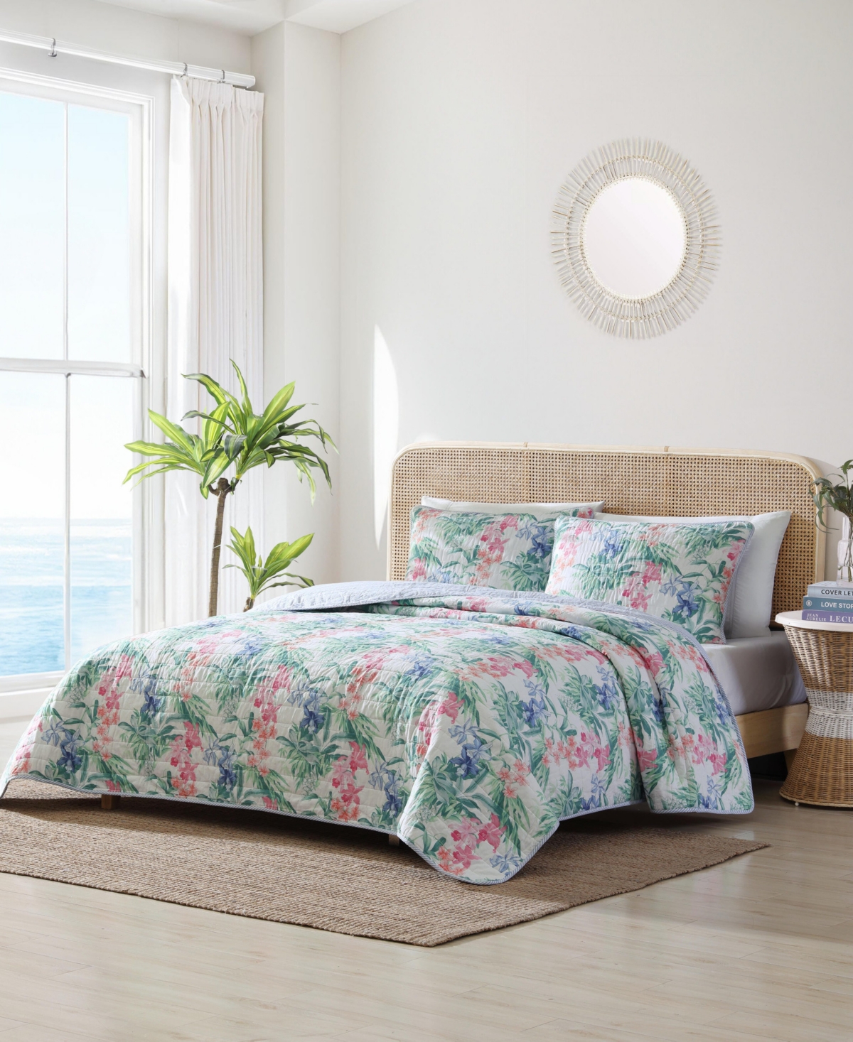 Closeout! Tommy Bahama Home Island Orchid Reversible Piece Quilt Set
