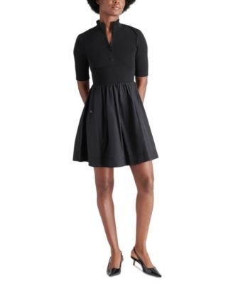 black cornbread dressing Steve Madden Ronan Sequin Long Sleeve Midi Dress, Medium