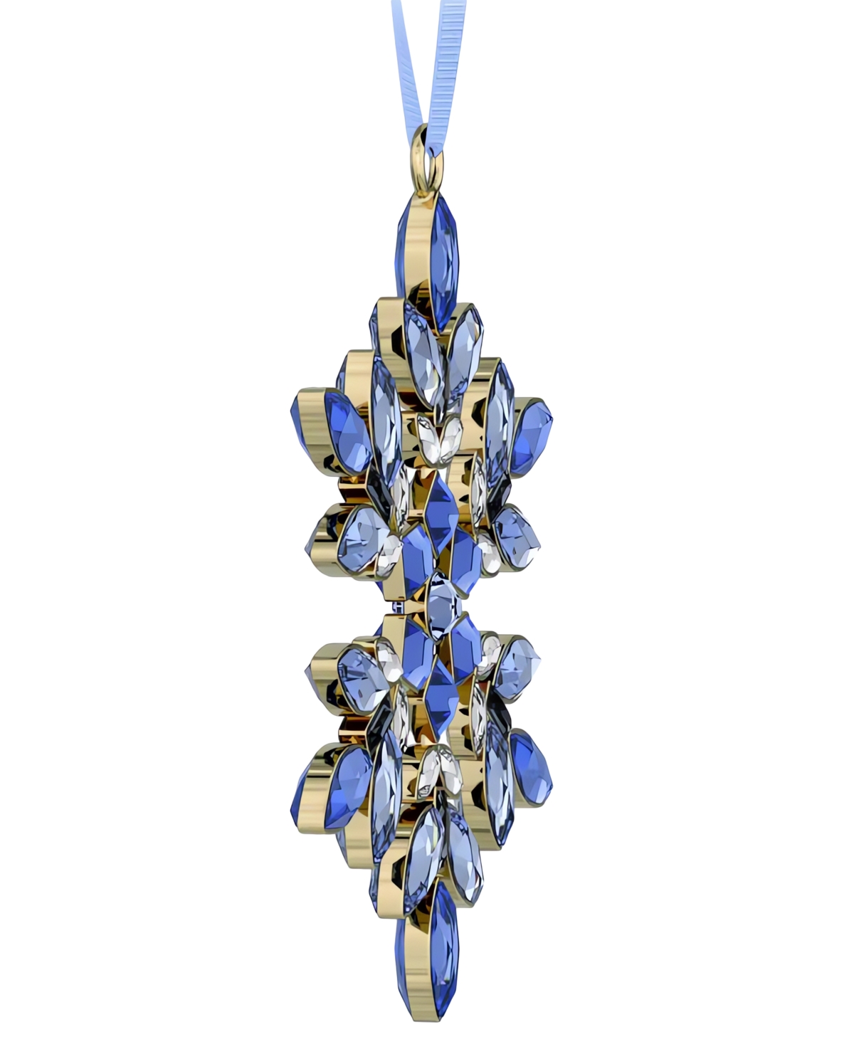 Swarovski Blue Crystal Hanging Snowflake Ornament In No Color