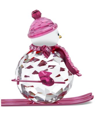 Crystal and Gold-Tone Snowman Figurine