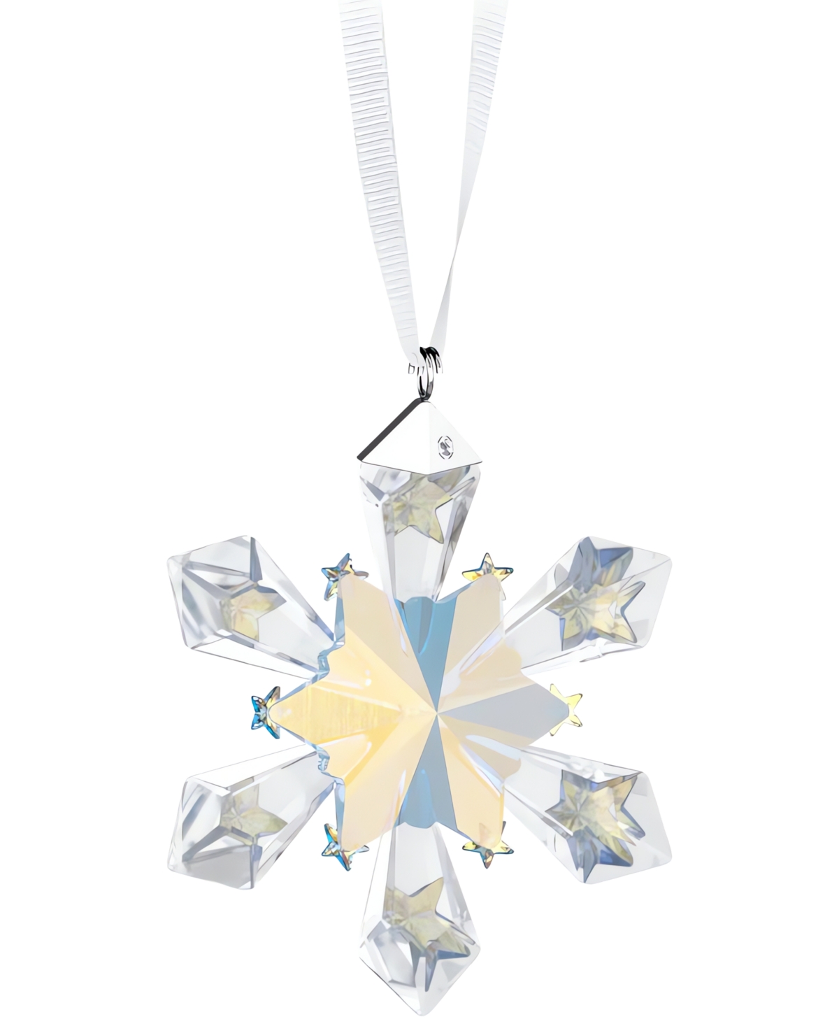 Swarovski Metallic-accent Crystal Snowflake Ornament In No Color