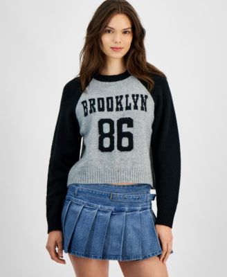 Ultra Flirt - Juniors' Varsity Raglan-Sleeve Sweater