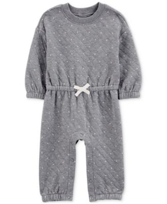 Carter's - Baby Girls Quilted Jumpsuit