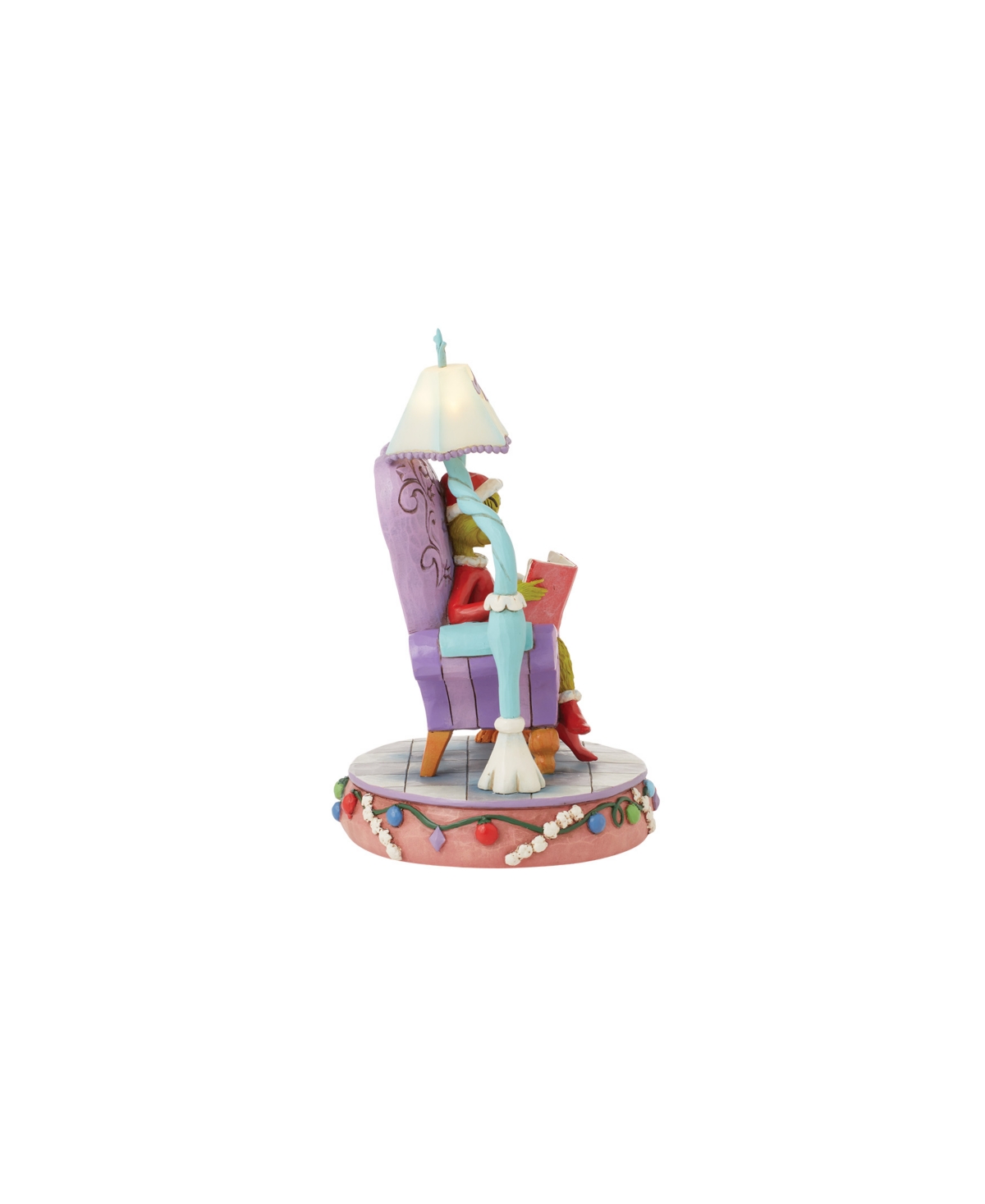 Jim Shore Grinch In Chair With Lamp Figurine In Multi