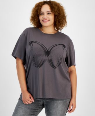 Grayson Threads, The Label Trendy Plus Size Butterfly Short-Sleeve T ...
