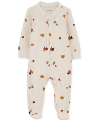 Carter's - Baby One-Piece Fall-Print Thermal Sleep and Play Footed Pajamas