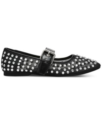 Women's Mellie Buckle Strap Mesh Mary Jane Flats