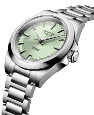 Women's Swiss Automatic Conquest Stainless Steel Bracelet Watch 34mm